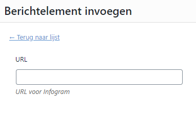 Editor berichtelement Infogram