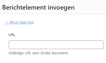 Editor berichtelement Scribd