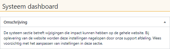 Sectie systeem