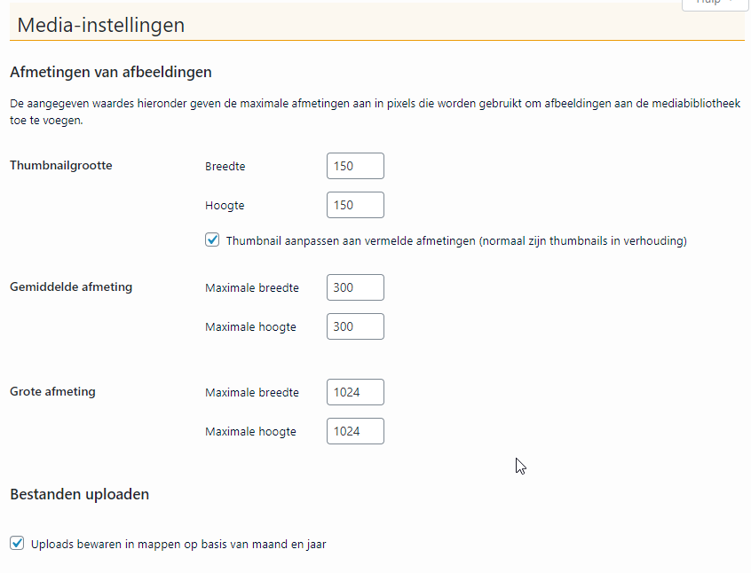 Systeem voorkeuren media
