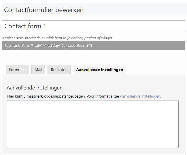 Thema formulier aanvullend