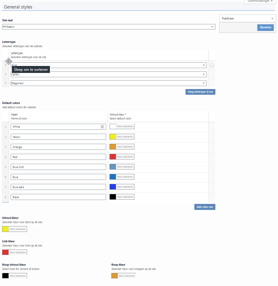 Thema site algemeen